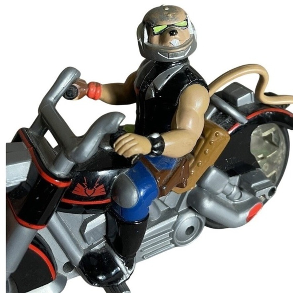 Vintage 1994 Galoob Biker Mice from Mars Vinnie Action Figure with‎ Motorcycle